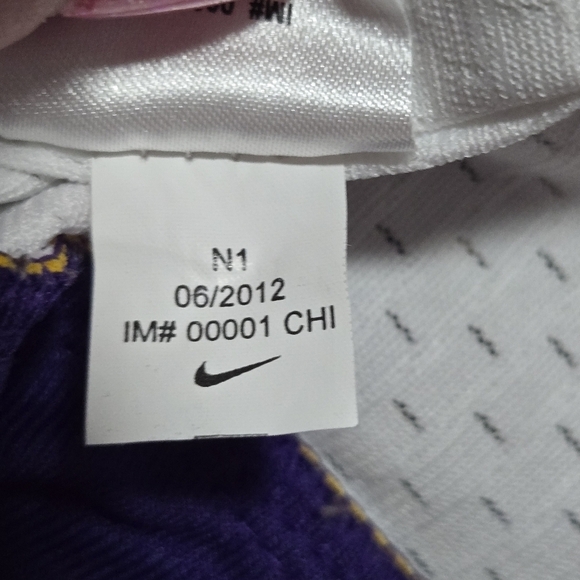 Nike On Field 2012 Adrian Peterson Purple Minnesota Vikings Jersey Youth XL - Picture 8 of 8